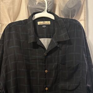 Tommy Bahama Black Plaid Men's Shirt